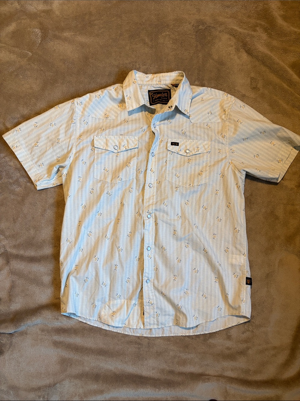 Howler Bros Western Pearl Snap Short-Sleeve Casual Button-Down Shirt